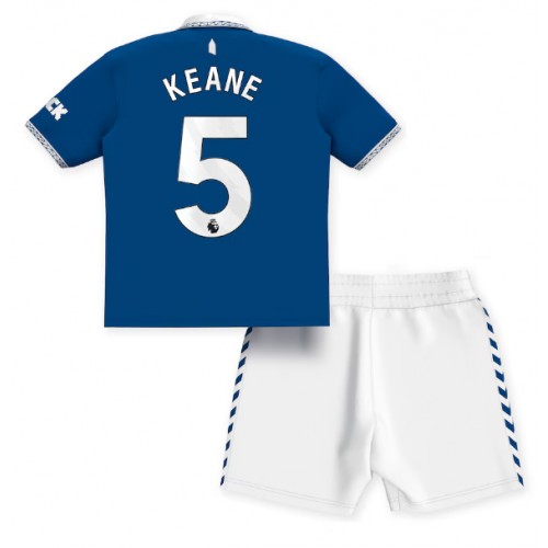 Everton Michael Keane #5 Domaci Dres za djecu 2023-24 Kratak Rukav (+ Kratke hlače)